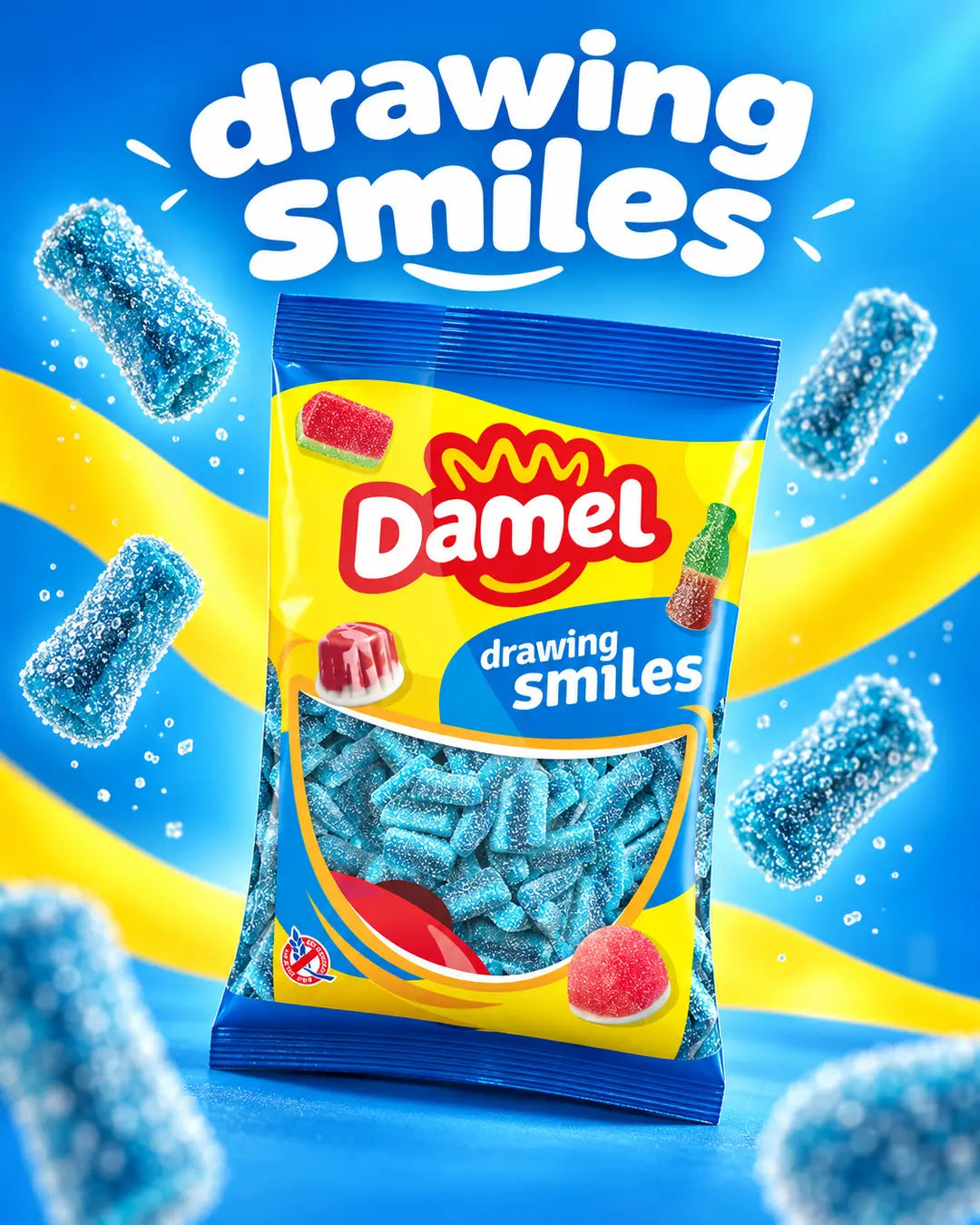 BOITE DAMEL TRANCHE FRAMBOISE SUPER PIKA x 80 Gr Halal