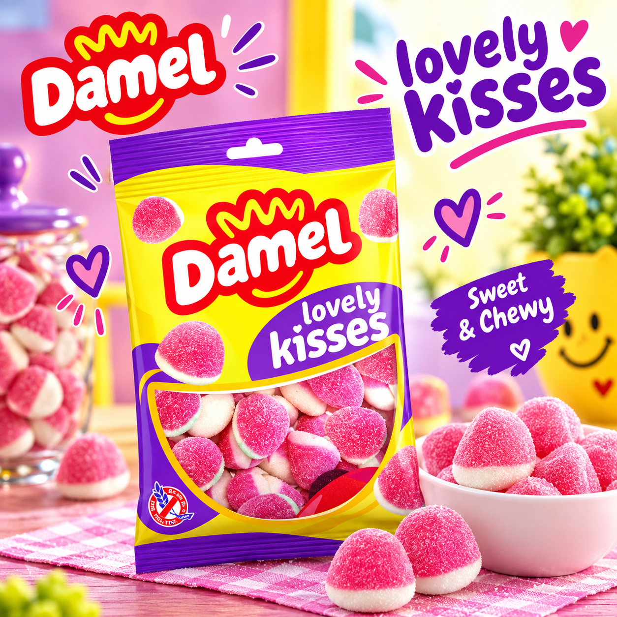 BOITE DAMEL BISOU FRAISE SUCRE x 80 Gr Halal