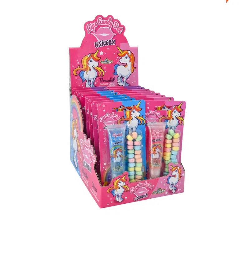 LIPS CANDY SET UNICORN x 18 PCS