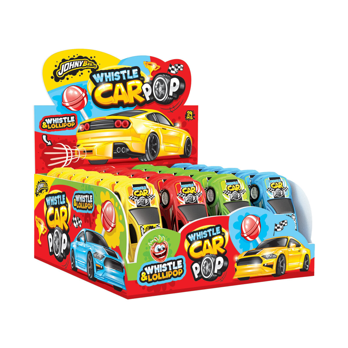 WHISTLE CAR POP x 24 PCS