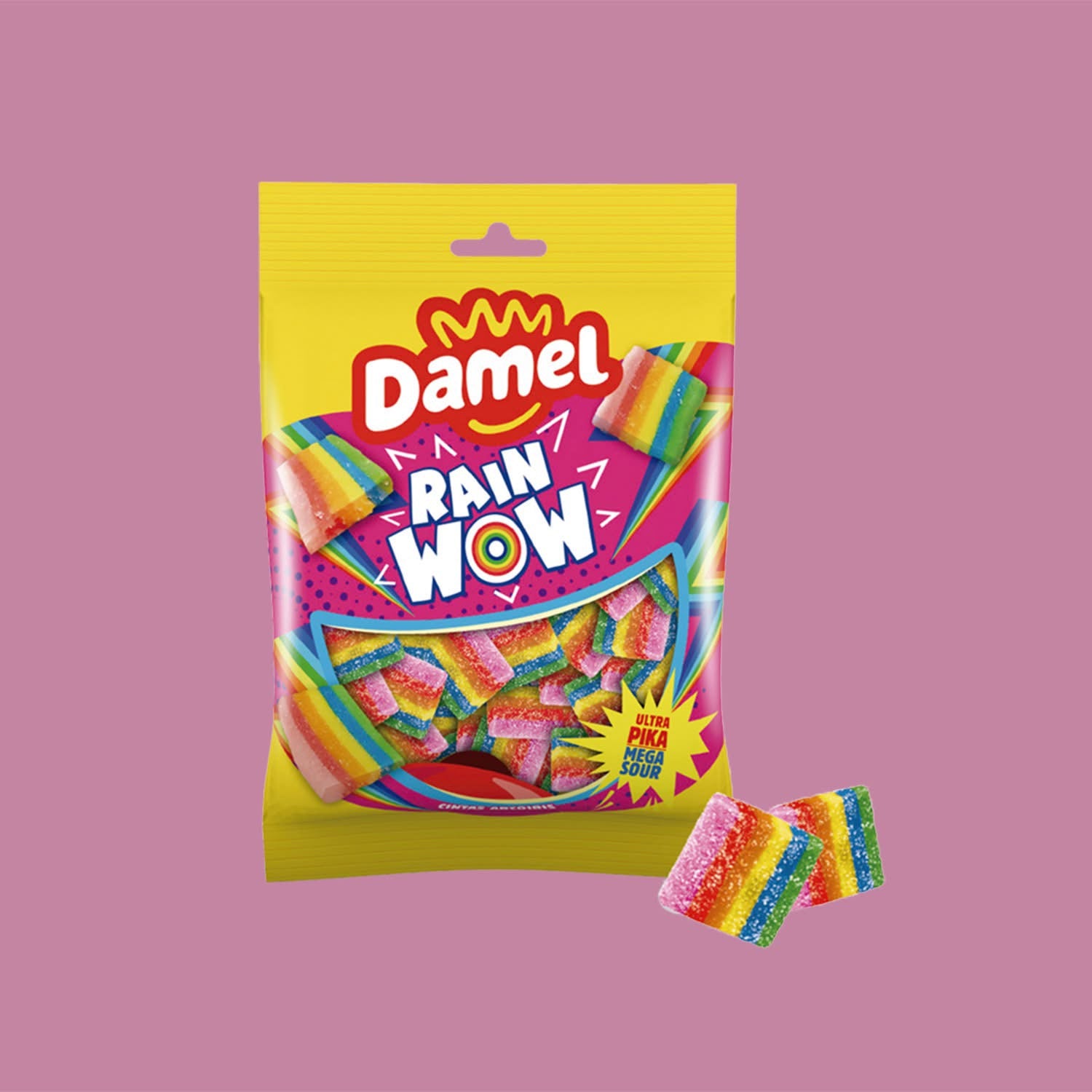 BOITE DAMEL RAINBOW MEGA SOUR x 80 Gr Halal