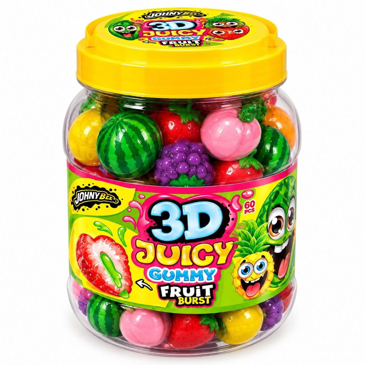 3D JUICY GUMMY FRUIT x 60 PCS