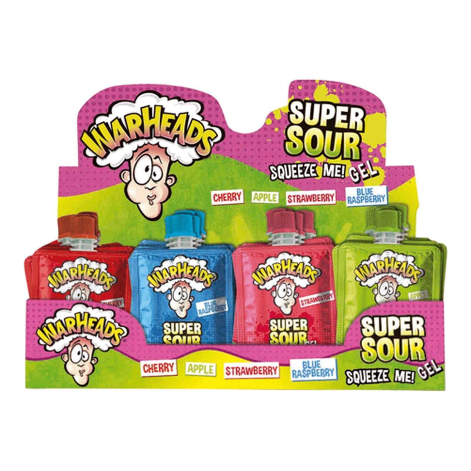 GEL SQUEEZE SUPER SOUR WARHEADS x 32 PCS
