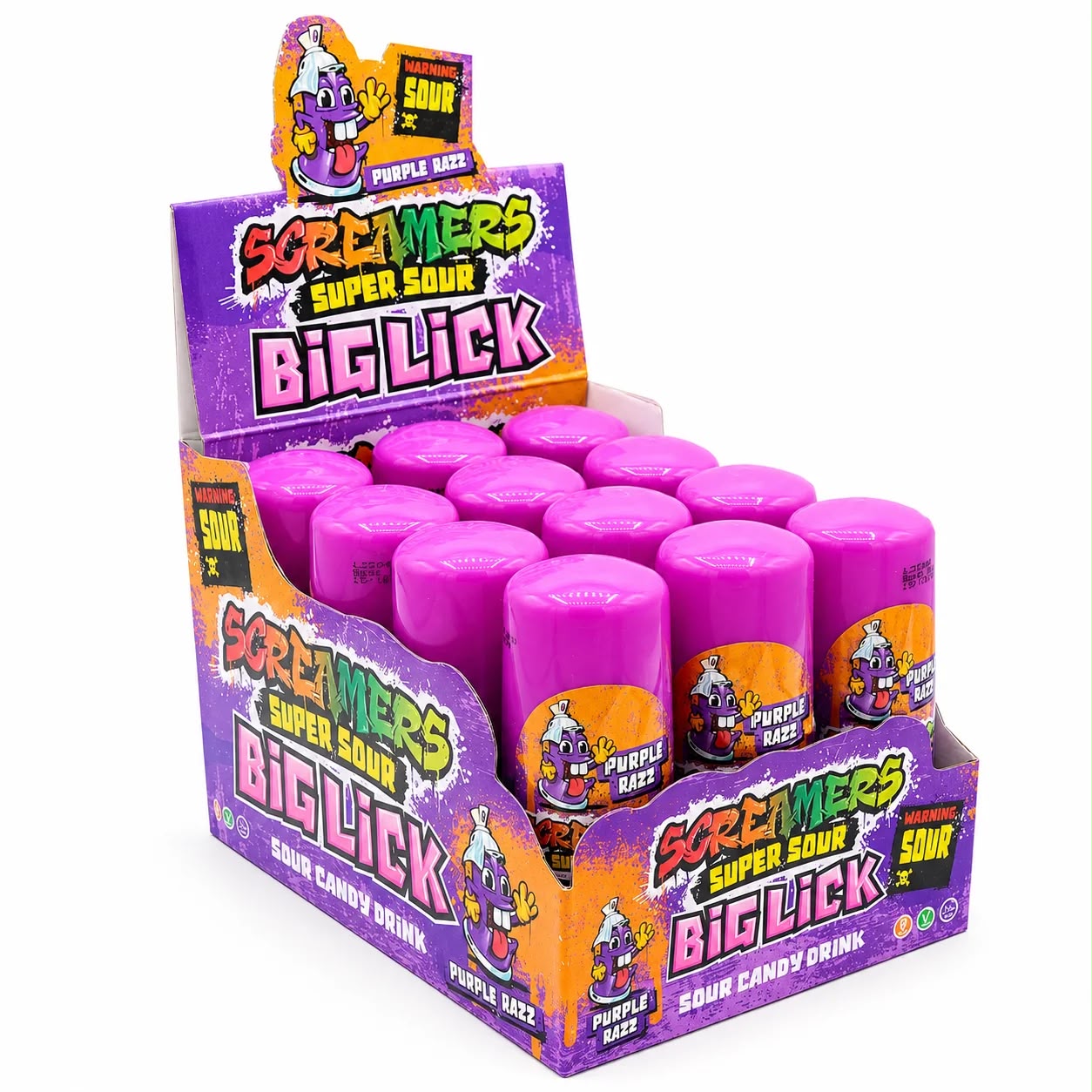 ZED SCREAMERS BIG LICK PURPLE RAZZ x 12 PCS