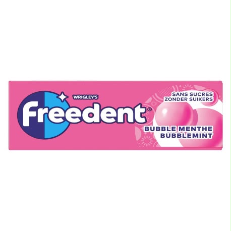 FREEDENT BUBBLE MENTHE SANS SUCRE x 30 PCS