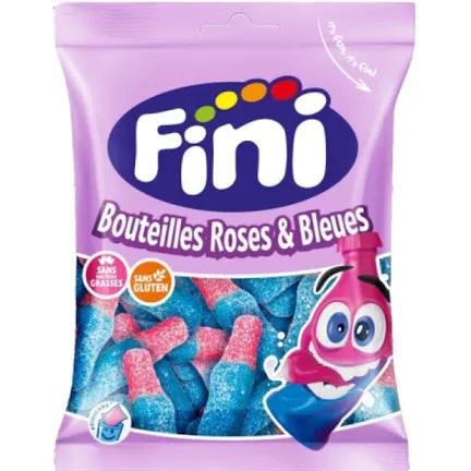 FINI BOUTEILLES ROSES ET BLEUES BUBBLE GUM HALAL 90 Gr