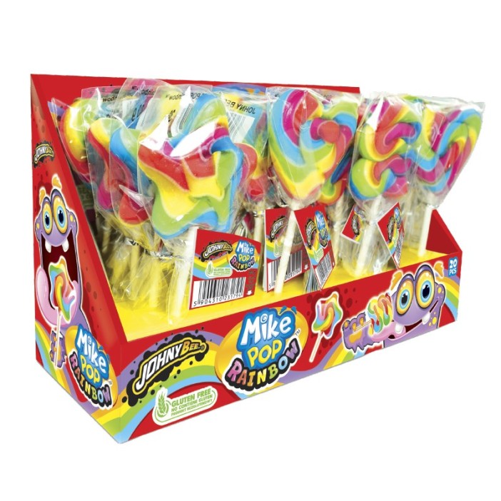 MIKE POP RAINBOW LOLLIPOPS x 20 PCS