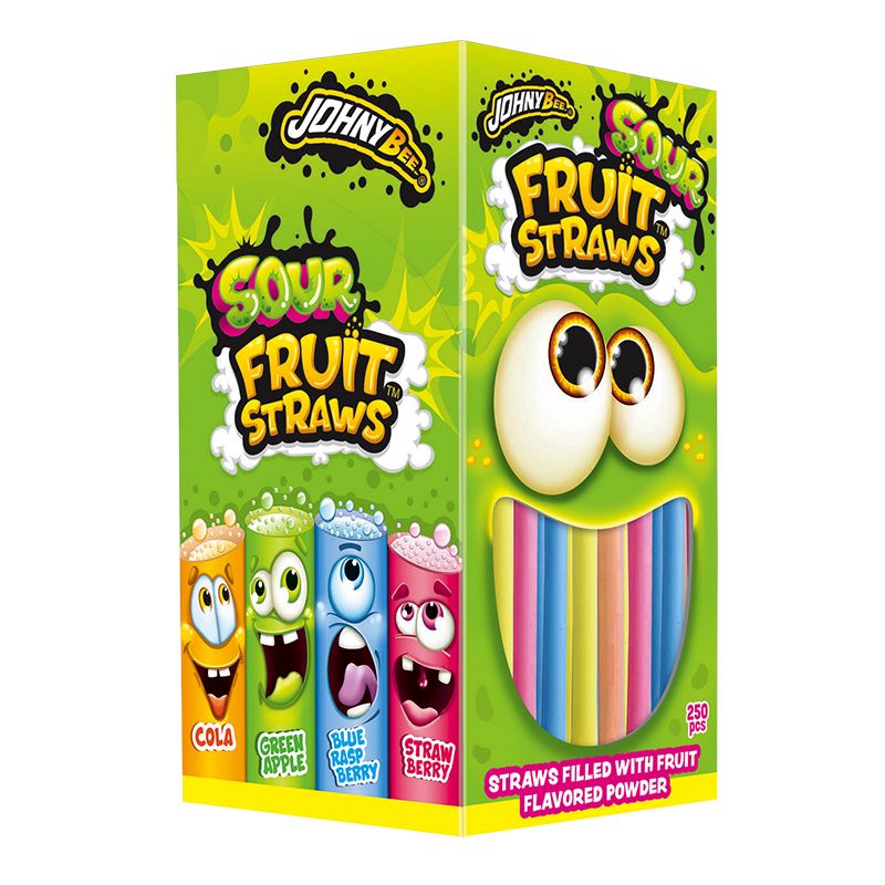 PAILLES SOUR FRUITS STRAWS X 250 PCS