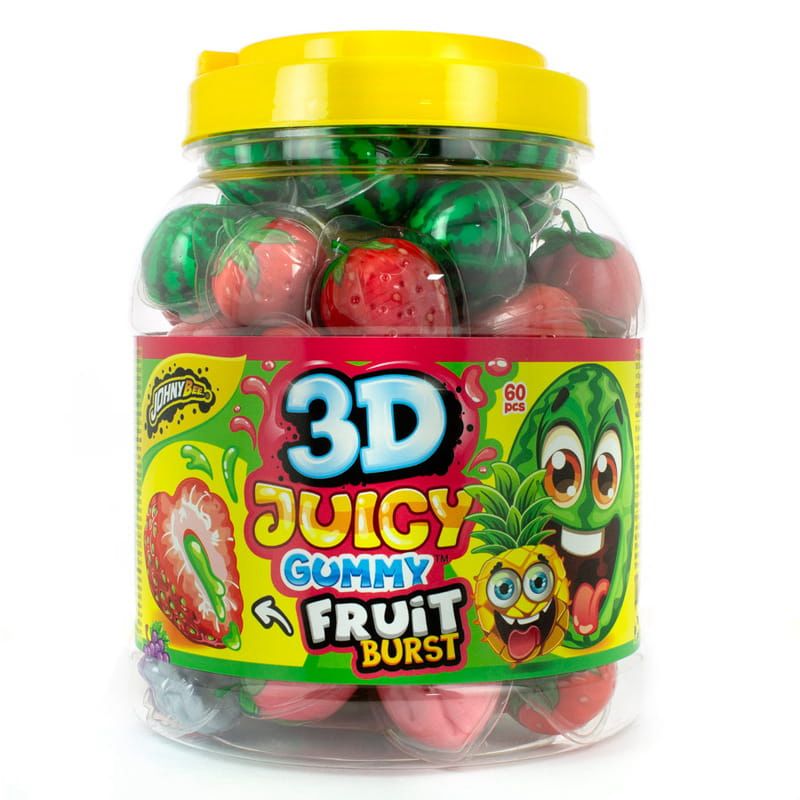 3D JUICY GUMMY FRUIT x 60 PCS